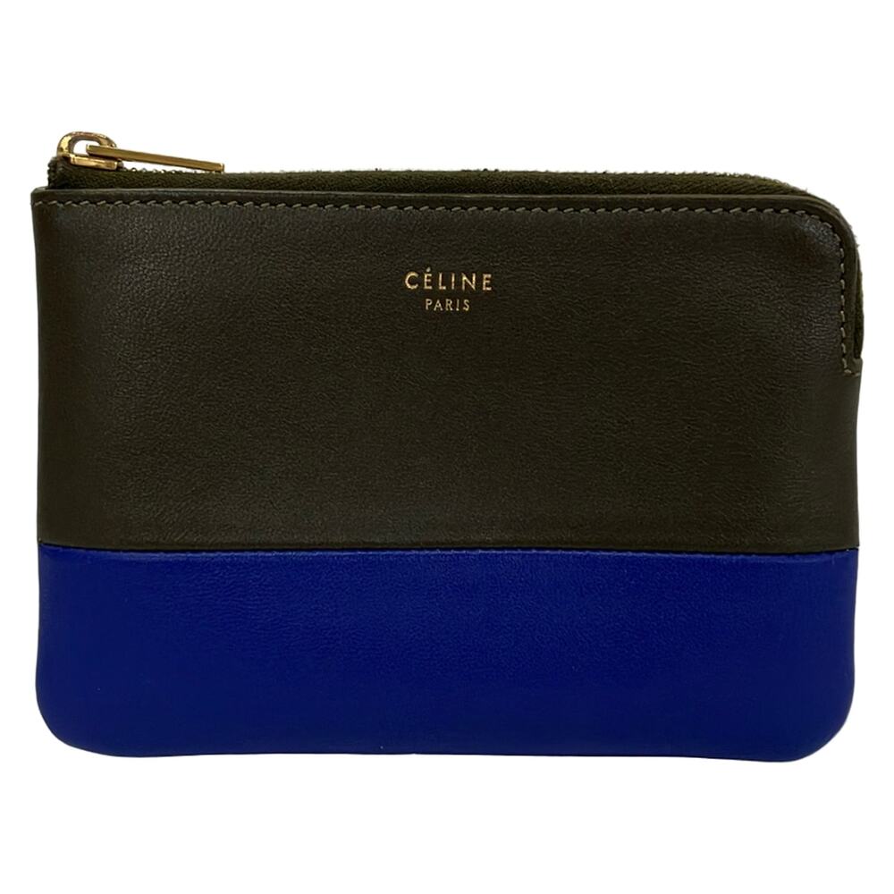 Celine Coin Case Dark Brown Navy